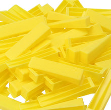 Load image into Gallery viewer, Tile Leveling System Wedges, Reusable Tile Leveler Wedges for 1/8",1/12",1/16", 1/32" Spacers and Tile Leveling System Clips, Tile Leveler Tools for Wall/Floor Tile & Stone Installation(Yellow)