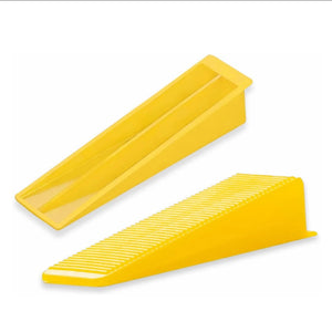 Tile Leveling System Wedges, Reusable Tile Leveler Wedges for 1/8",1/12",1/16", 1/32" Spacers and Tile Leveling System Clips, Tile Leveler Tools for Wall/Floor Tile & Stone Installation(Yellow)