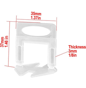 1/8" Tile Leveling System Clips, (3MM)..